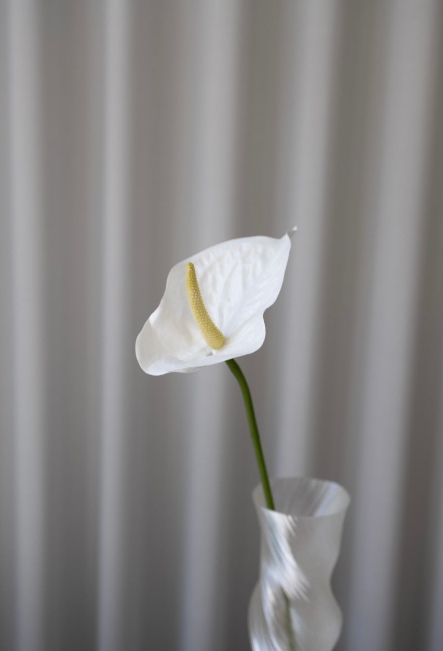 Artificial Anthurium PU White