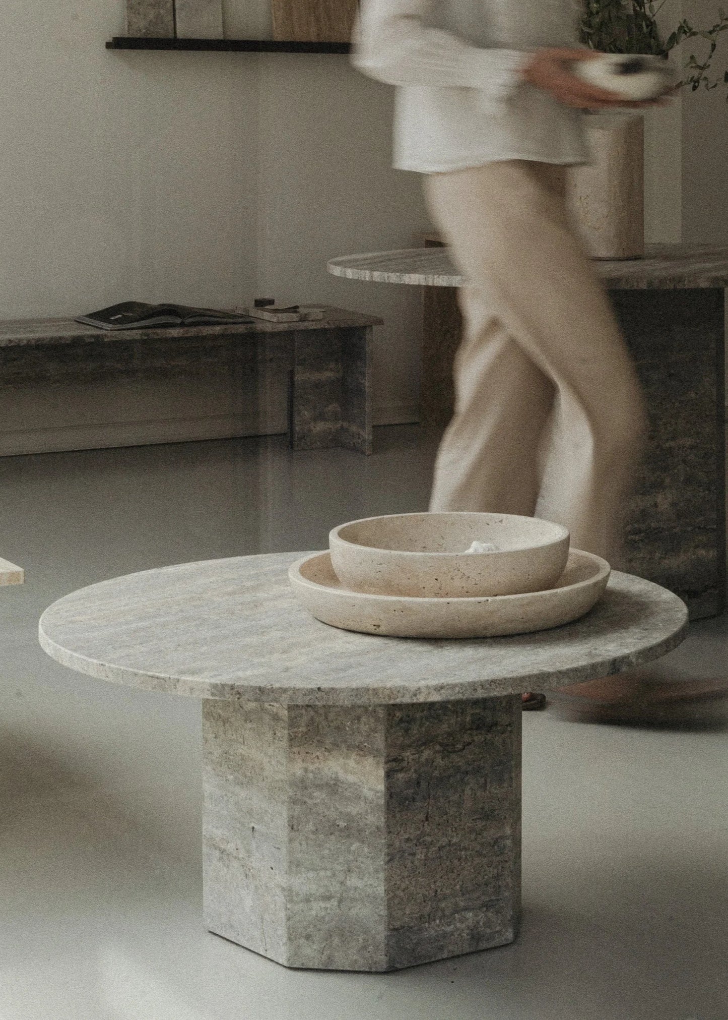 LAGO | Travertine Silver, Coffee table