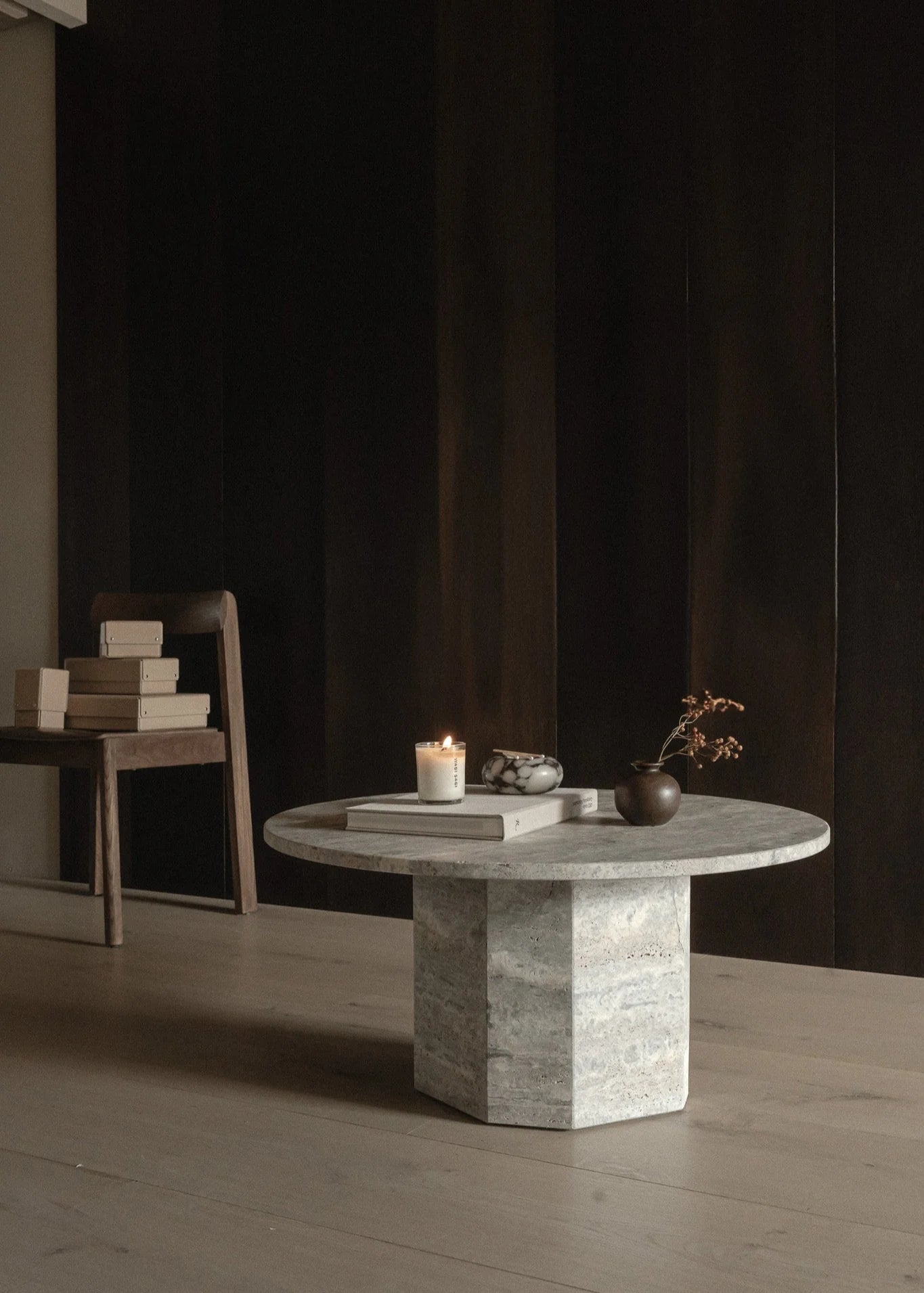 LAGO | Travertine Silver, Coffee table
