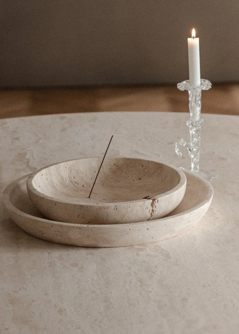 HYBEN | travertine, bowl, small