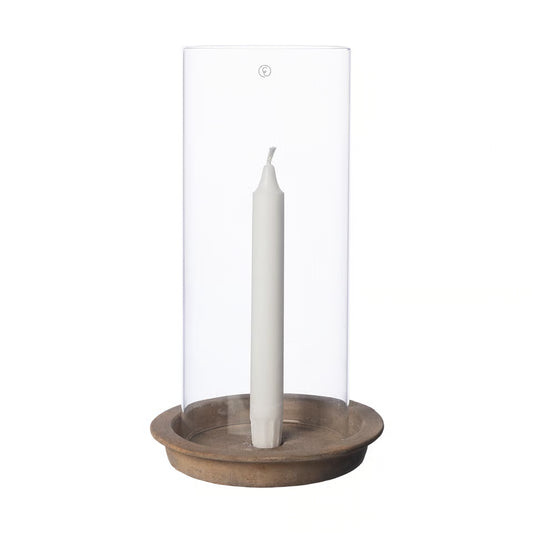 Lyslykt terracotta/glass