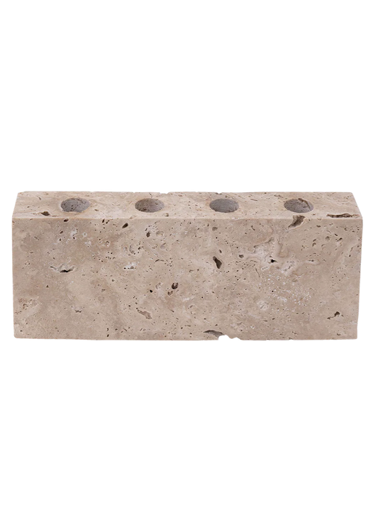 Epode | Travertine | Candle holder four candles