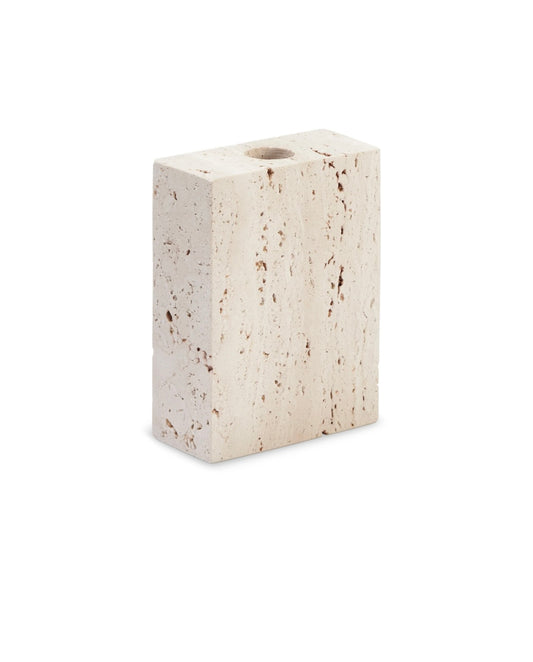Epode | Travertine, Candle holder one candle