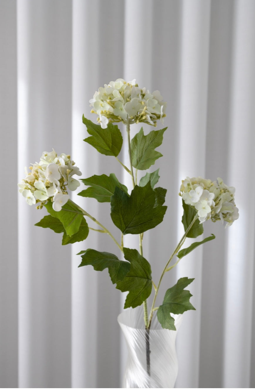 Artificial Snowball Hydrangea Off White