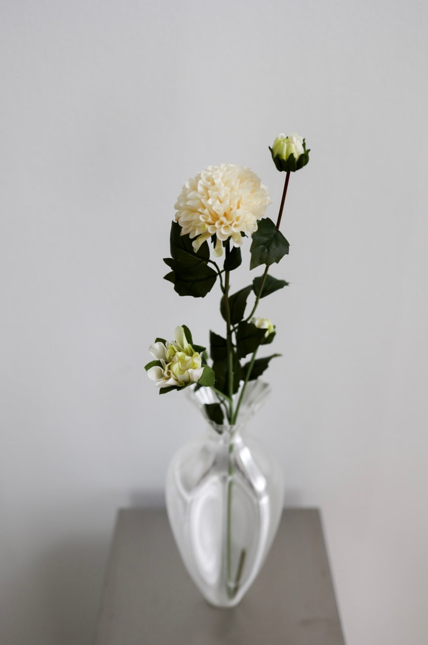 Artificial dhalia - white