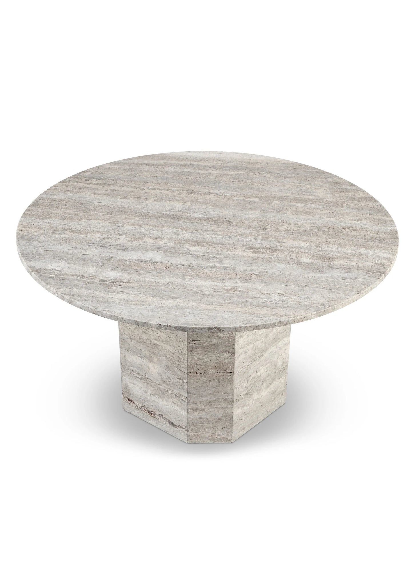 LAGO | Travertine Silver Dinning table,