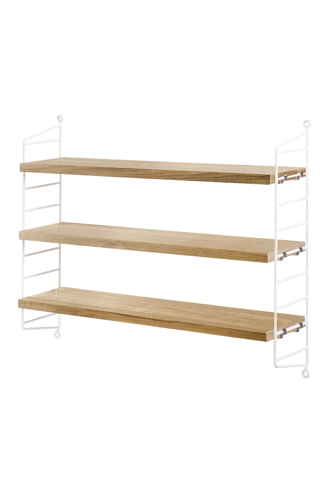 Hylle - pocket 60x15xh50 hvit/eik